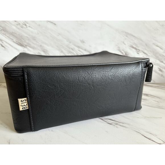 BÉIS Travel Makeup Organizer Black Cosmetic Case, Holiday Gift For Beauty Lover - Picture 3 of 8